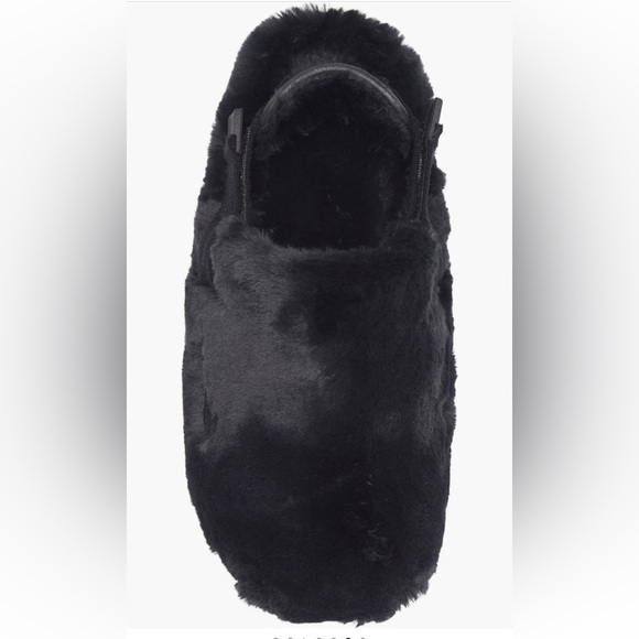 Nike Calm SE Women's Mules Black Faux Fur Slippers. Size 8! Black! Cozy! - Picture 5 of 13